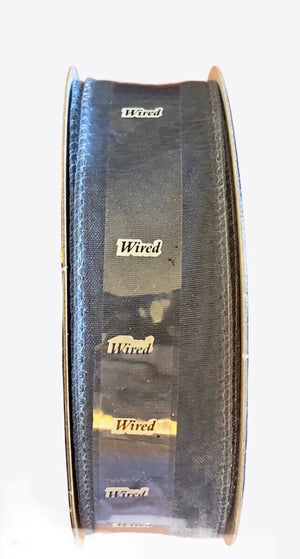Michaels Ribbon Mega Roll Blue Sheer Metallic 1" x 20 yd