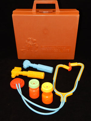 Fisher Price 1977 Dark Brown Medical Kit #936