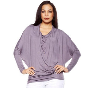 Queen Collection Draped Front Shirt Top Size M