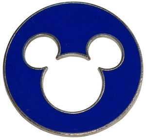 Disney Blue Circle Mickey Mouse Ears Head Cutout Official Pin