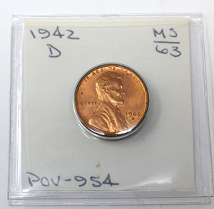 U.S Mint 1942-D Lincoln Wheat Ear Cent 1C Penny Bronze Coin