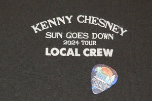 Kenny Chesney Sun Goes Down 2024 Tour Local Crew XL T-Shirt with Guitar Pick