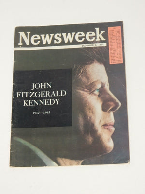 Newsweek Magazine ~ December 2, 1963 ~ International Edition ~ J.F.K RARE