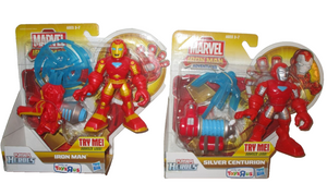 Playskool Heroes Iron Man Adventures Silver Centurion & Iron Man Figures NEW