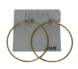 Guess Round Big Hoop Drop Earrings