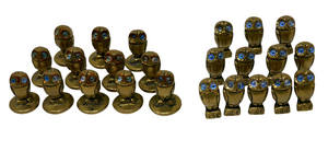 Brass AOE Alpha Theta Epsilon Greek Owl Of Athena Figurine Lot