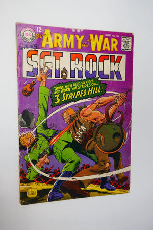 DC Comics 1967 Our Army at War featuring Sgt Rock Comic Book #186 (Nov 1967)