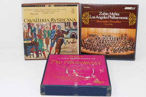 Cavalleria Rvsticana Zubin Mehta LA Die Fledermaus 4 Track Reel to Reel Tapes