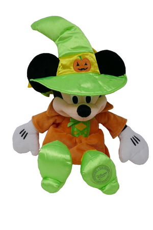 Disney Stores Minnie Mouse Halloween Witch 16" Plush Stuffed Toy