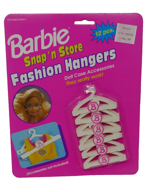 Mattel 1992 Barbie Snap'n Store 12 Pcs. Fashion Hangers No. 12120 NRFB