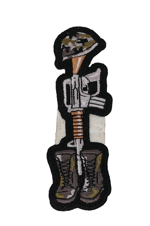 Fallen Heroes Military Helmet Gun & Boots Patch
