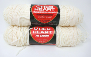 Coats & Clark Red Heart Worsted Knit Crochet Off White Yarn