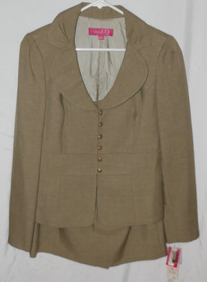 Nine & Co. Taupe Blazer & Skirt Suit Set Size 10