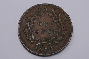 Sarawak 1879 Charles C. Brooke Rajah 1 Cent Bronze Coin