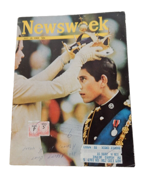 Newsweek Magazine ~ July 14, 1969 ~ Prince Charles Coronation Cover