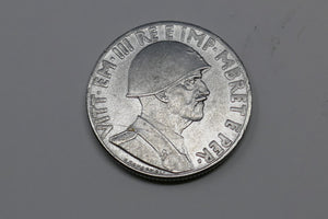 Albania 1939 Victor Emmanuel III Stainless Steel 1 Lek Coin