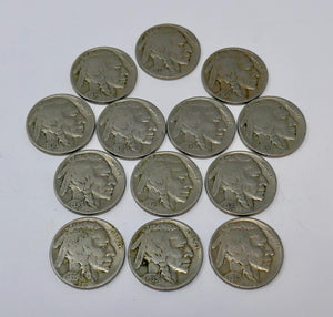 U.S Mint 1935 1936 1937 Buffalo Nickel 5 Cents 5C Copper-nickel Coin Lot