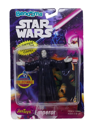 Just Toys 1993 Bend-ems Star Wars The Emperor Figure with Trading Card