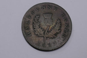 Nova Scotia 1823 George IV Half Penny ½ Penny Copper Coin