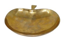 Solid Brass Apple Trinket Candy Dish