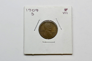 U.S Mint 1909-S Lincoln Wheat Ears Reverse Cent Penny Bronze Coin