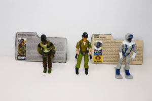 Hasbro 1985 GI Joe Action Figures Cobra Polar Assault Mountain Trooper Lady Jaye
