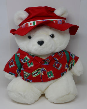 Dayton Hudson Marshall Fields 1993 Santabear World Traveler Plush