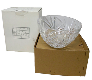 Fifth Avenue Lead Crystal 6" Silhouette Bowl ~ Made in Poland