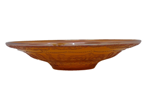 Federal Amber Marigold Carnival Depression Glass Low Shallow 11" Console Bowl