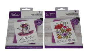 Crafters Companion 3 Piece Photopolymer Stamp Set Lot NEW