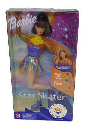 Mattel 2002 Olympic Games Michelle Kwan Star Skater Barbie Doll #53377
