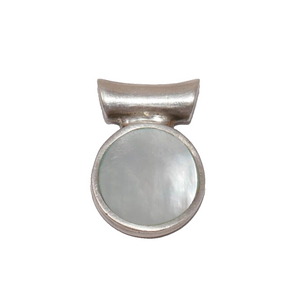 Sterling Silver Abalone Mother Of Pearl Charm Pendant