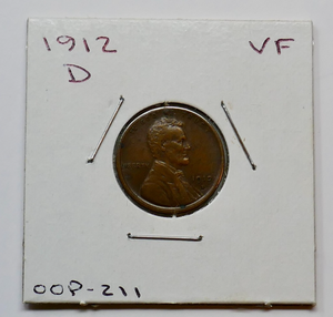 U.S Mint 1912-D Lincoln Memorial Cent 1C Penny Bronze Coin