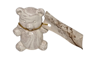 Cougar Ceramics St. Helens Ash Ware Teddy Bear w/Tag