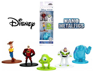 Disney Pixar Nano Metalfigs Mini Diecast Metal Figure Toy Set 5 Pack (Pack B)