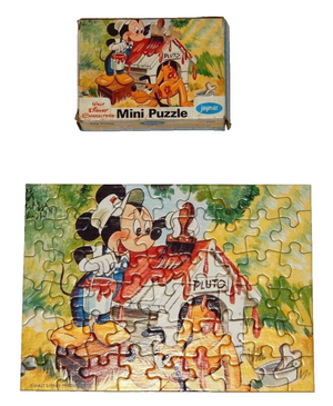 Jaymar Walt Disney Mickey Mouse Dog House Mini 54 Pc Puzzle RARE