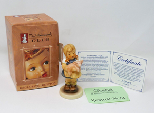 Goebel Hummel Club 1999 Exclusive Edition Pigtails Figurine #1382