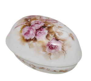 Hand Painted Porcelain Easter Egg 2pc Trinket Dish