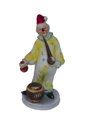 Jasco 7" Drinking & Pipe Smoking Hobo Clown Figurine