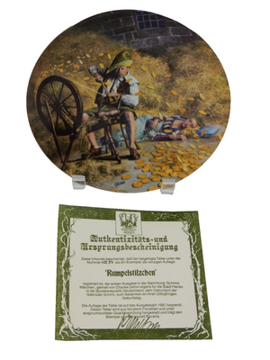 Bradford Exchange Königszelt Bavaria Brothers Grim Rumpelstilzchen Plate