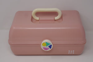 Caboodles On-The-Go-Girl Classic Retro 90's Pink Cosmetic Case #5626 USA