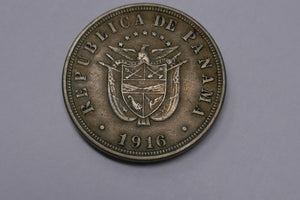 Panama 1916 Copper Nickel 2 1/2 Centésimos Coin