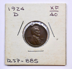 U.S Mint 1924-D Lincoln Wheat Ear Cent 1C Penny Bronze Coin