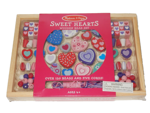 Melissa & Doug Sweet Hearts Wooden Bead Activity Set SEALED