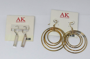 Anne Klein AK Dangle Hoop Earrings