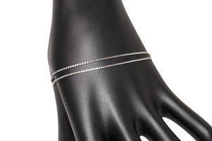 Trifari Silver Tone Elegance 7" Double Chain Bracelet w/Tags