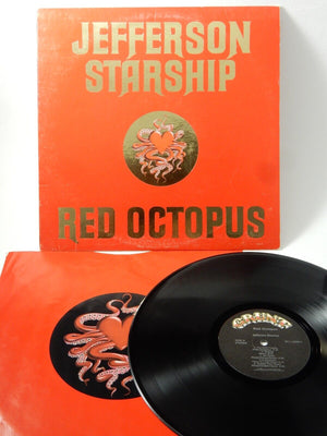 Grunt Records 1975 Jefferson Airplane Red Octopus 12" Vinyl LP w/Lyric Sleeve
