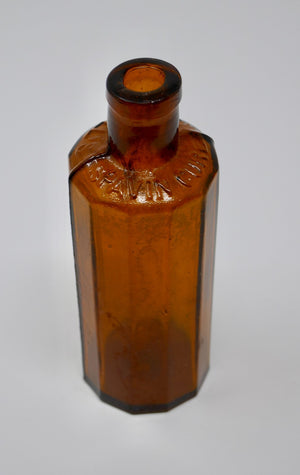 Kendall's Spavin Cure Horse Medicine Enosburgh Falls, VT Amber 12-Sided Bottle