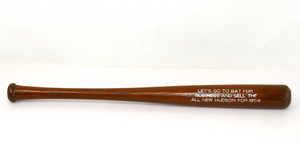 Hudson Automobile Dealer Promotional In Store 1954 Mini 15" Baseball Bat RARE