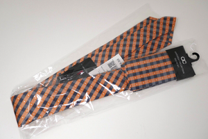 Antonia Collection 100% Silk Tie Set ~ Blue/Orange